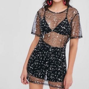 Mesh t-shirt dress